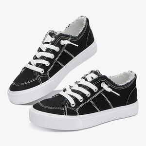 Stylish Black Canvas Shoes